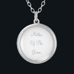 Dusty Blue Mother of the Groom Wedding Gift Gefall Versilberte Kette<br><div class="desc">Mit dem Sondertext "Mutter des Bräutigams" in beliebter staubblauer Farbe gestaltet,  ist dies ein perfektes,  einfaches und elegantes Geschenk oder Gastgeschenk für die Bräutigam. Sie können den Text oder die Farbe für eine andere Veranstaltung oder Empfänge ändern,  wie Sie möchten!</div>