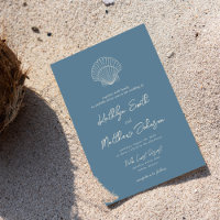 Dusty Blue Muschel Beach Ocean Hochzeit in Urlaubs