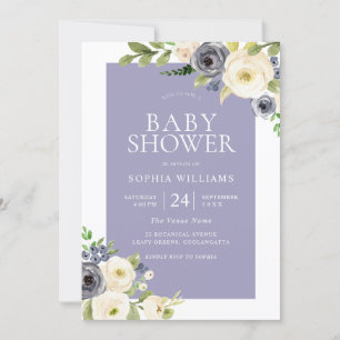 Dusty Blue Navy Boy oder Girl Baby Shower Einladung