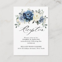 Dusty Blue Navy Champagne Hochzeitsempfang
