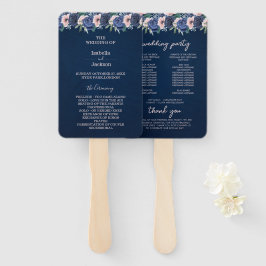 Dusty Blue Navy Champagne Ivory Wedding Fächer