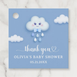 Dusty Blue niedlich White Flying Cloud Neunen Baby Geschenkanhänger