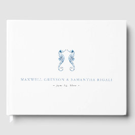 Dusty Blue Ocean Wedding Guest Book Gästebuch