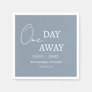 Dusty Blue One Day Away Probe Dinner Hochzeit Serviette