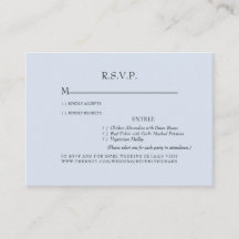 Dusty Blue Options Wedding RSVP Enclosure