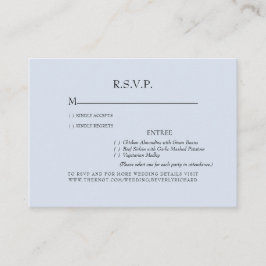 Dusty Blue Options Wedding RSVP Enclosure Begleitkarte