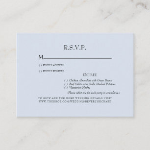 Dusty Blue Options Wedding RSVP Enclosure Begleitkarte