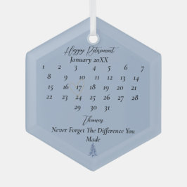 Dusty Blue Pagoda Weihnachtsbaumruhestand Ornament Aus Glas