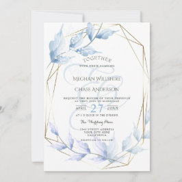 Dusty Blue Pale Lilac Foliage Einladung