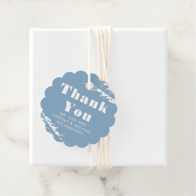 Dusty Blue Pampas Grass Vielen Dank Geschenkanhänger (Beispiel)