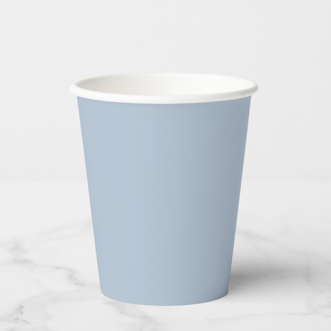 Dusty Blue Paper Cups Pappbecher (Vorderseite)