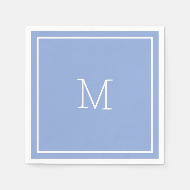 Dusty Blue Paper Napkin Serviette (Vorderseite)