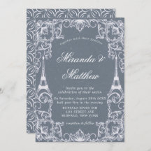 Dusty Blue Paris France Theme Wedding