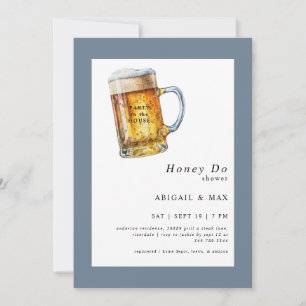 Dusty Blue Party im House Couples Dusche Einladung