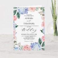 Dusty Blue Pastel Pink Hydrangeas Gedeckte Hochzei