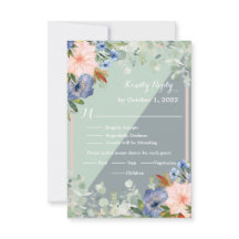 Dusty Blue Peach Green Wedding