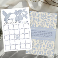 Dusty Blue Perfect Pear Brautparty Bingo Game