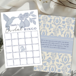 Dusty Blue Perfect Pear Brautparty Bingo Game