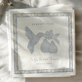 Dusty Blue Perfect Pear Brautparty Napkins Serviette
