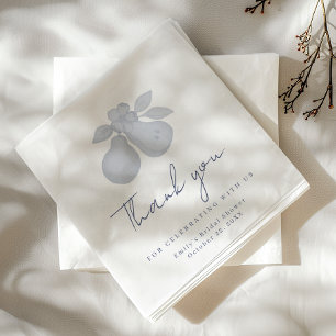 Dusty Blue Perfect Pear Brautparty Vielen Dank Serviette