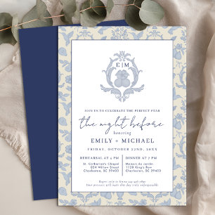 Dusty Blue Perfect Pear Night Before Dinner Einlad Einladung