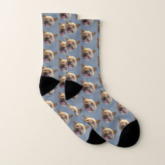 Dusty Blue Personalisiert Pet Foto Weihnachtsgesch Socken