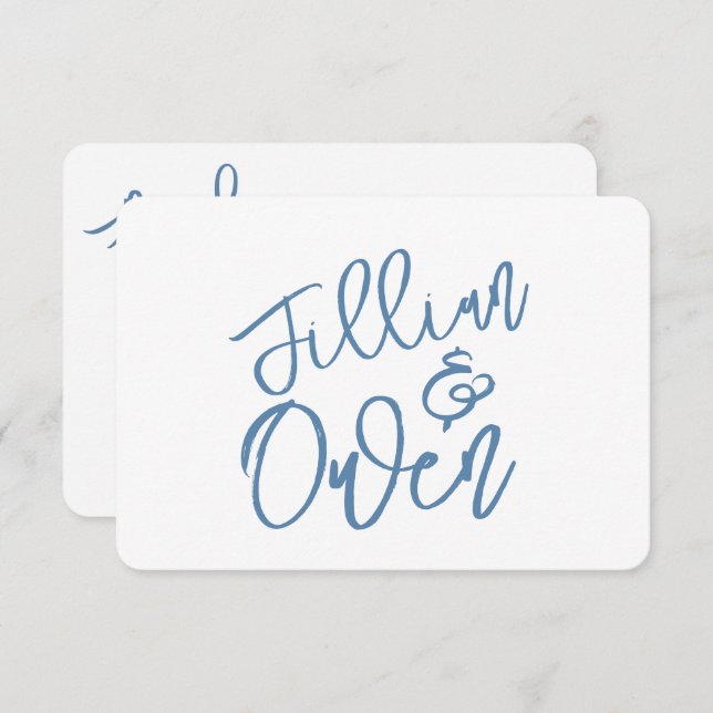 Dusty Blue Personalisiert Vielen Dank Mitteilungskarte (Vorne/Hinten)