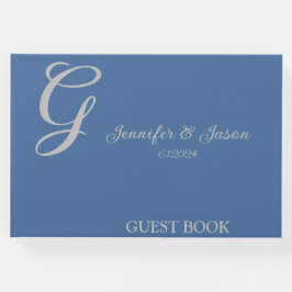 Dusty Blue Personalisiert Wedding Guest Book Gästebuch