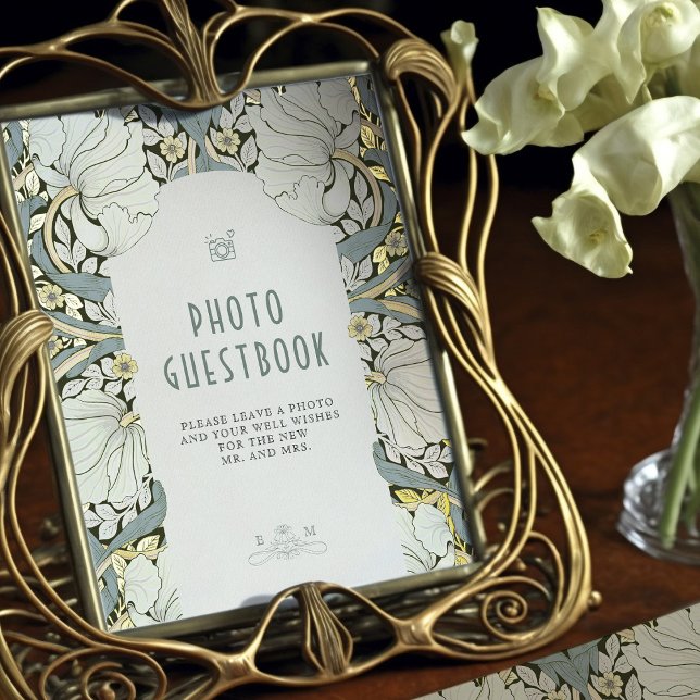 Dusty Blue Pimpernel Foto Gäestbook Signieren Vint Foliendrucke (Von Creator hochgeladen)