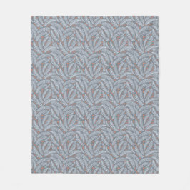 Dusty Blue Pine Tree Leaf Weihnachtsurlaub Fleecedecke