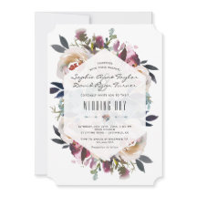 Dusty Blue Pink Floral Bouquet Geometric Wedding