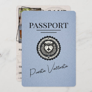 Dusty Blue Puerta Vallarta Pass Save the Date