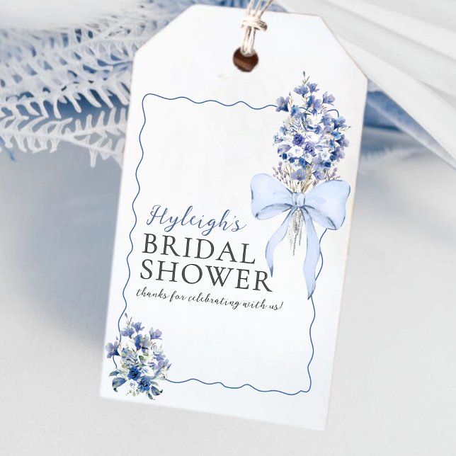 Dusty Blue Ribbon Bow Calla Lily Vielen Dank Geschenkanhänger (Von Creator hochgeladen)