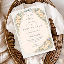 Dusty Blue Rose Arch Baby Shower