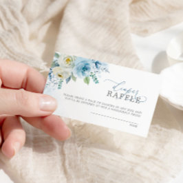 Dusty Blue Rose Blume Diaper Raffle Ticket Begleitkarte