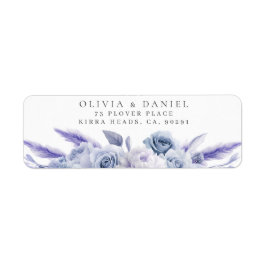 Dusty Blue Rose Hochzeitrücksendekennzeichen
