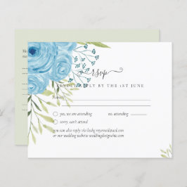 Dusty Blue Rose Limone Blätter Hochzeitbudget