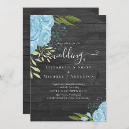 Dusty Blue Rose Rustic Wood Wedding Budget