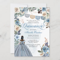 Dusty Blue Rose Rustikales Land Quinceañera
