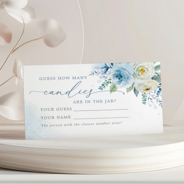 Dusty Blue Rose Wie viele Candies Showspielkarten Platzkarte (Von Creator hochgeladen)