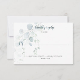 Dusty Blue & Sage Green Eukalyptus Botanische UAWG RSVP Karte