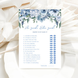 Dusty Blue sagte, sie sagte, Brautparty Game