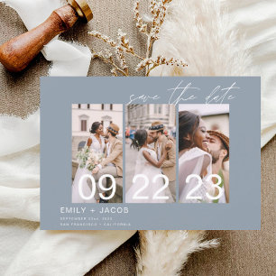 Dusty Blue Save the Date 3 Foto Elegant