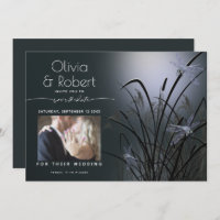 Dusty Blue Save the Date Moonlight Dragonfly
