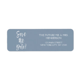 Dusty Blue Save the Date Rücksendeadresse