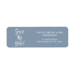 Dusty Blue Save the Date Rücksendeadresse