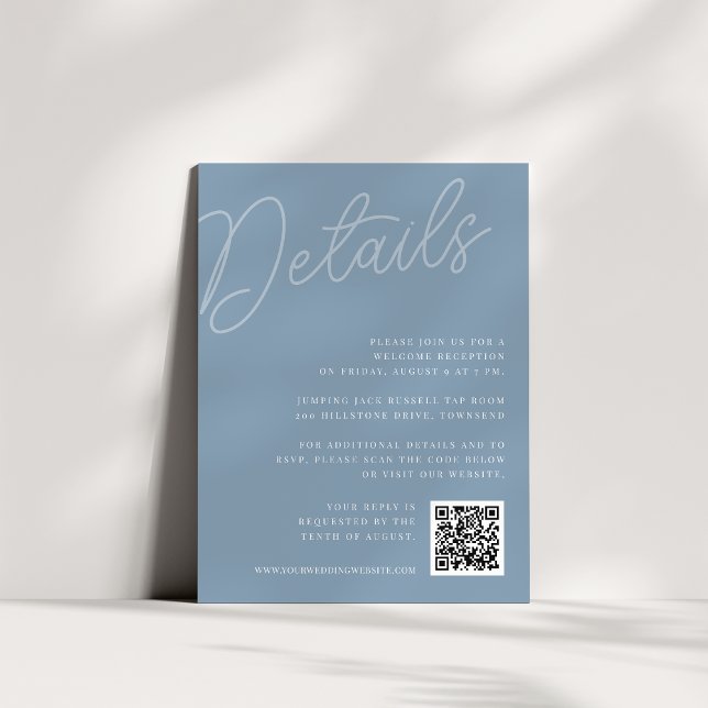 Dusty Blue | Script Watermark All-in-One Details Begleitkarte (Von Creator hochgeladen)
