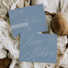 Dusty Blue | Script Watermark-UAWG Postkarte
