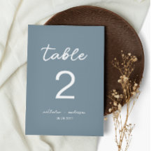 Dusty Blue Script Wedding