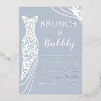 Dusty Blue & Silver Brautparty Brunch & Bubbly